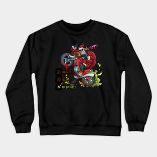 Naughty Santa Motorbike Rider Crewneck Sweatshirt